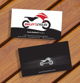 Bailey's Cycles Inc. Busiess Cards  entry by nerdcreatives