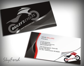 Bailey's Cycles Inc. Busiess Cards  entry by skyford412