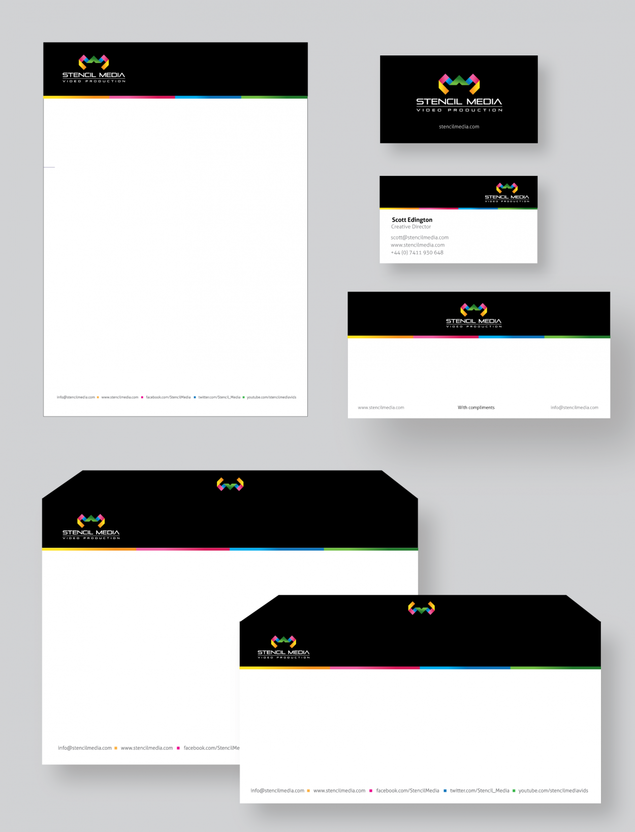 Business Card & Stationery Design for Stencil Media