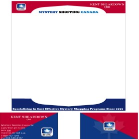 Mystery Shopping Canada - Business Cards/Stationery entry by catije