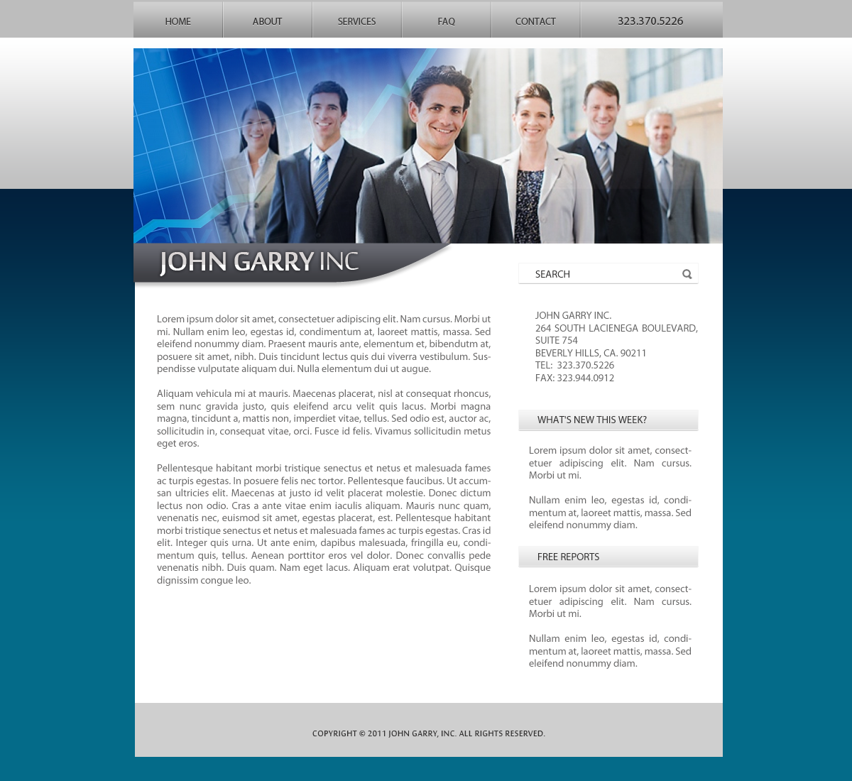 Web Design for John Garry, Inc. www.johngarryinc.net