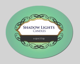 Winning entry: Label for Shadow Lights Candles entry by Morango