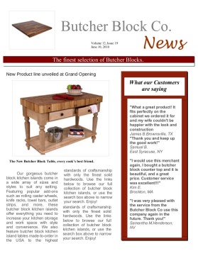 Butcher Block Co. Newsletter entry by authorramona