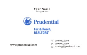 Prudential Fox & Roach Realtors entry by kittu