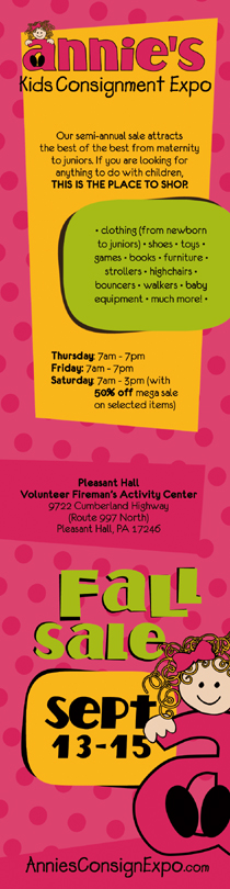 Business Card & Stationery Design for Annie's Kids Consignment Expo