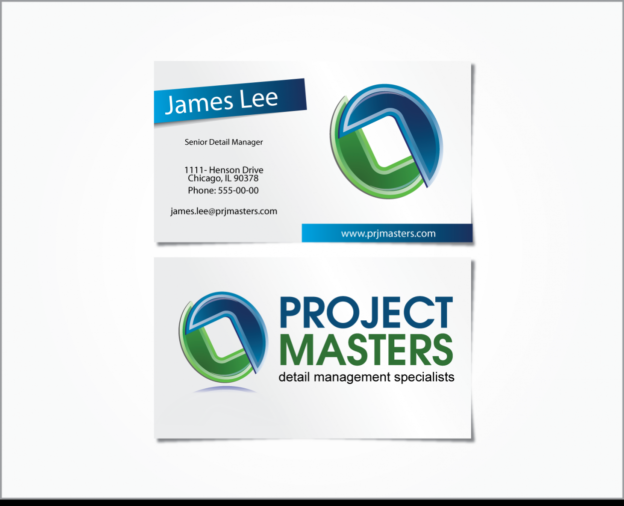 Business Card & Stationery Design for Project Masters/prjmasters.com (not up yet)
