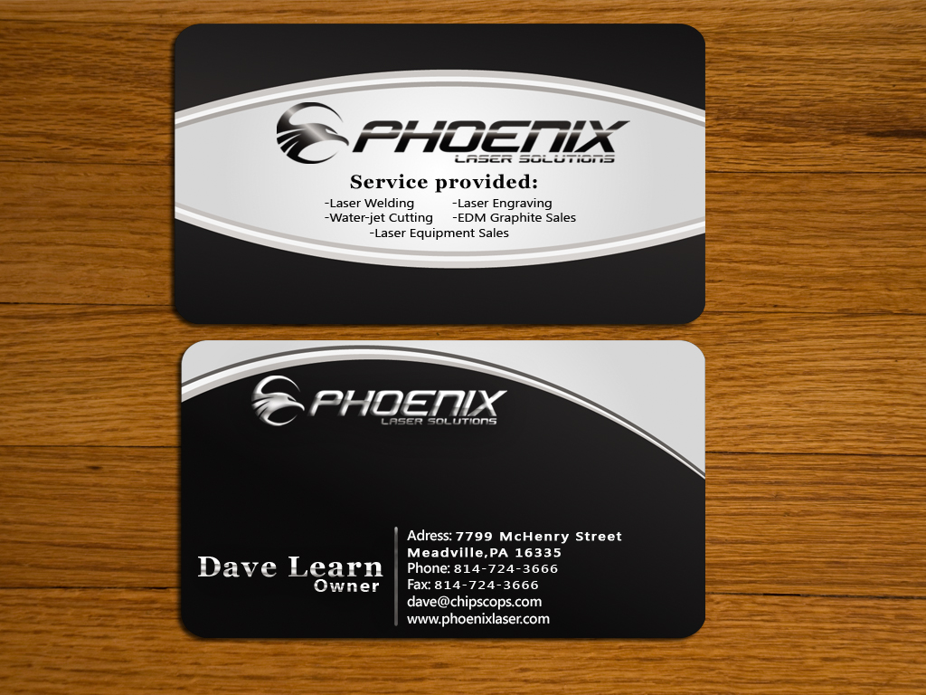 Business Card & Stationery Design for Phoenix Laser Solutions
