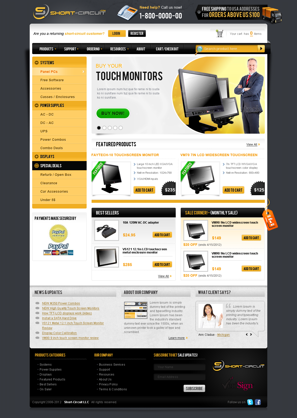 Web Design for www.short-circuit.com