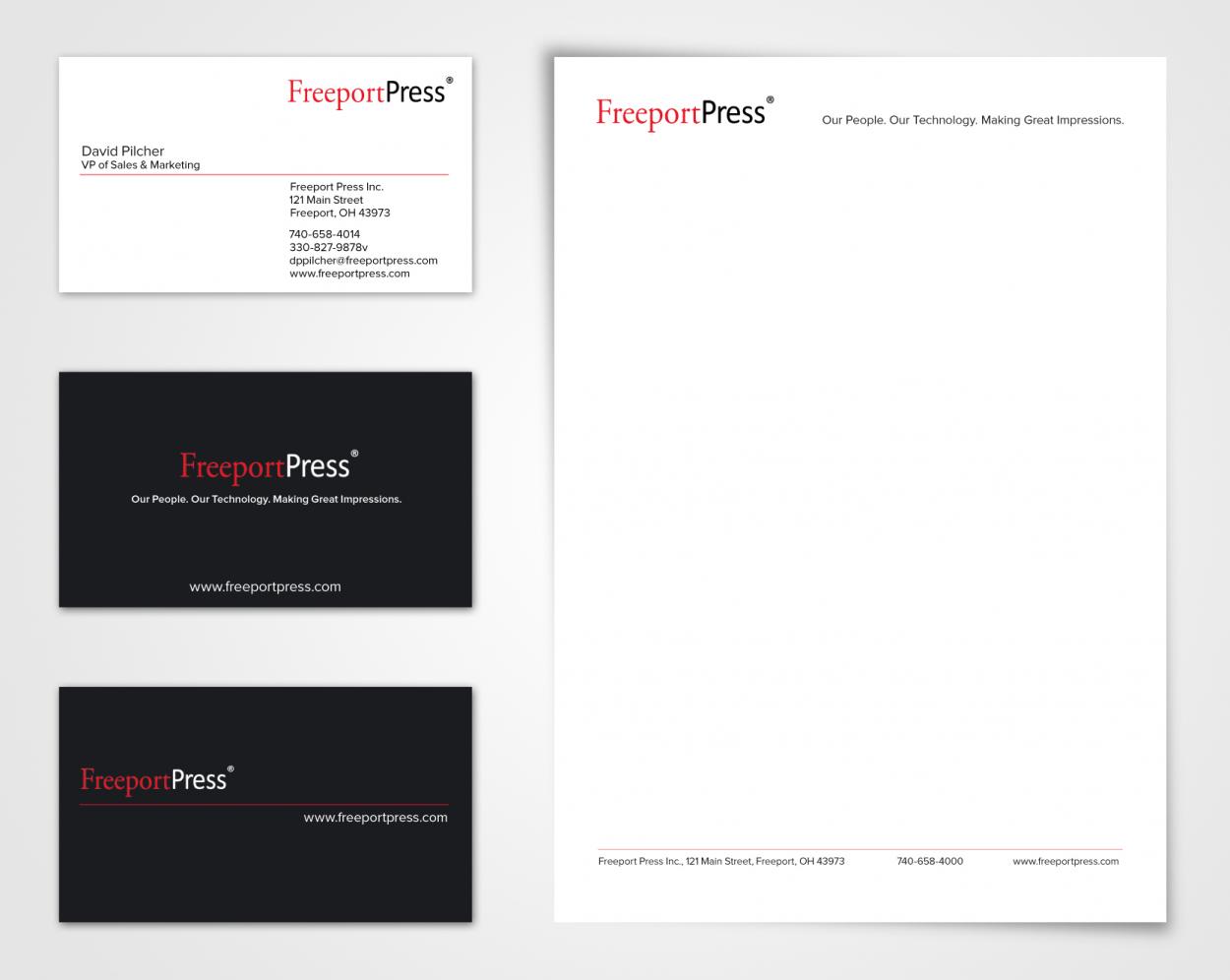 Business Card & Stationery Design for Freeport Press Inc.