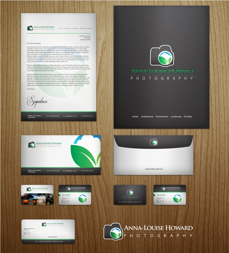 Business Card & Stationery Design for ALHP / Anna-Louise Howard Photography