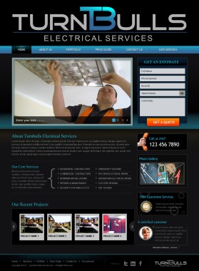 Web Design entry 564861 submitted by sushovan to the Web Design for www.turnbullselectricalservices.co.uk run by turnbull63