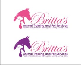 Logo Design entry 599880 submitted by phonic to the Logo Design for Britta's Animal Training and Pet Services run by Britta