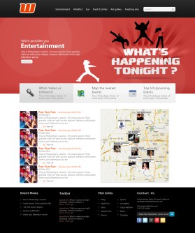 Map-Based Event Search Site entry by wirepaper