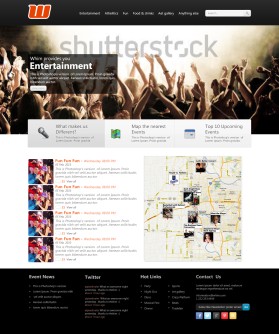 Map-Based Event Search Site entry by wirepaper