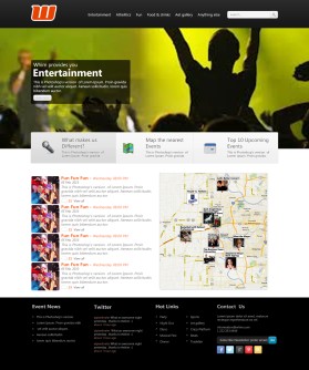 Map-Based Event Search Site entry by wirepaper