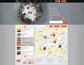 Map-Based Event Search Site entry by ricardoes