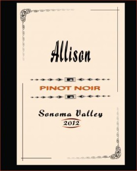 Allison, Pinot Noir, Sonoma Valley 2012 entry by desinlog