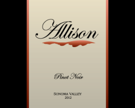 Allison, Pinot Noir, Sonoma Valley 2012 entry by kbcorbin