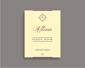 Allison, Pinot Noir, Sonoma Valley 2012 entry by lurth
