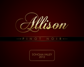 Allison, Pinot Noir, Sonoma Valley 2012 entry by GreenEyesAnthony