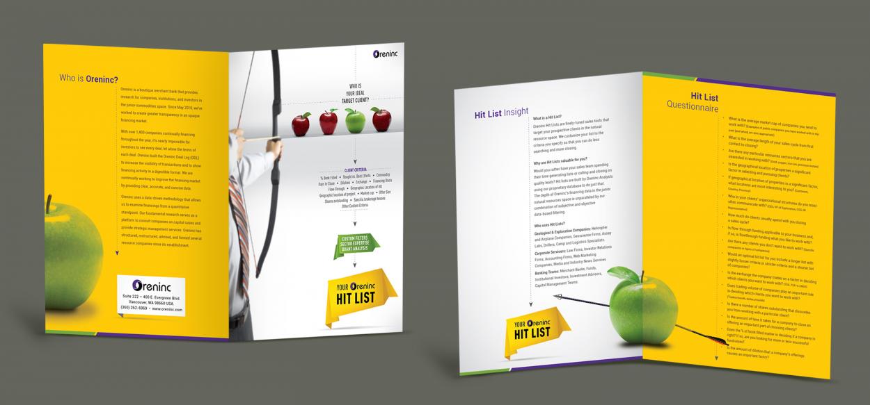 Brochure Design for Oreninc, oreninc.com