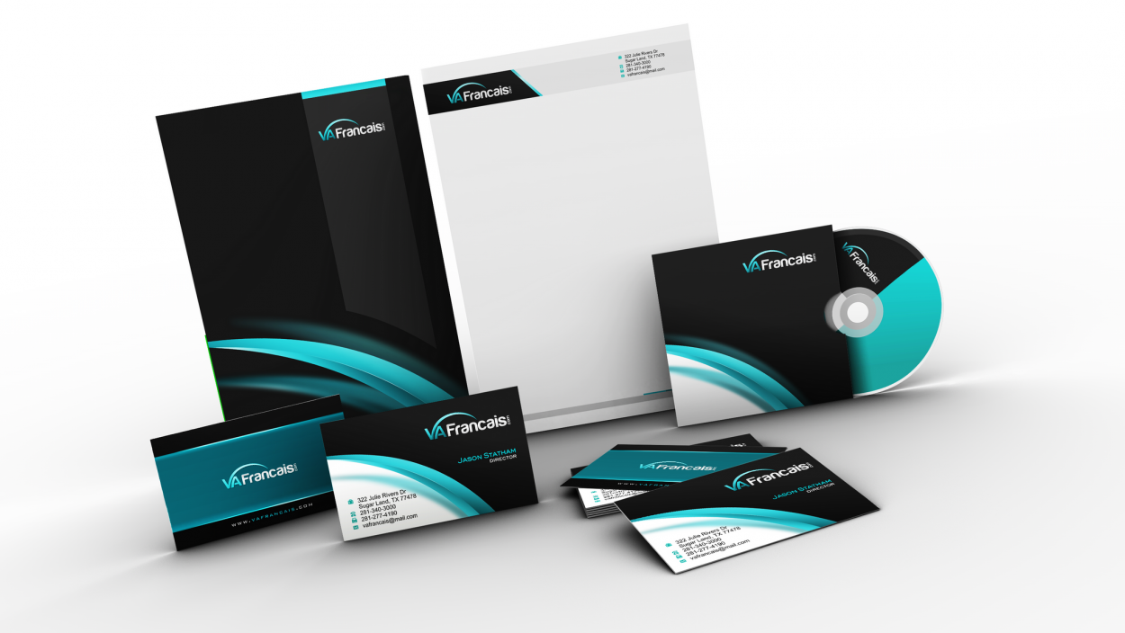 Business Card & Stationery Design for VA Francais.com