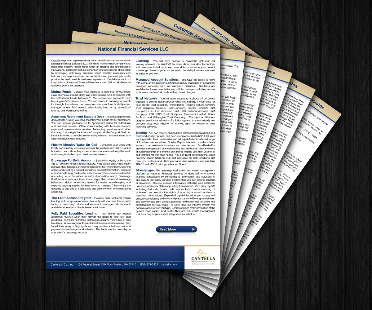 Brochure Design for Cantella & Co., Inc.