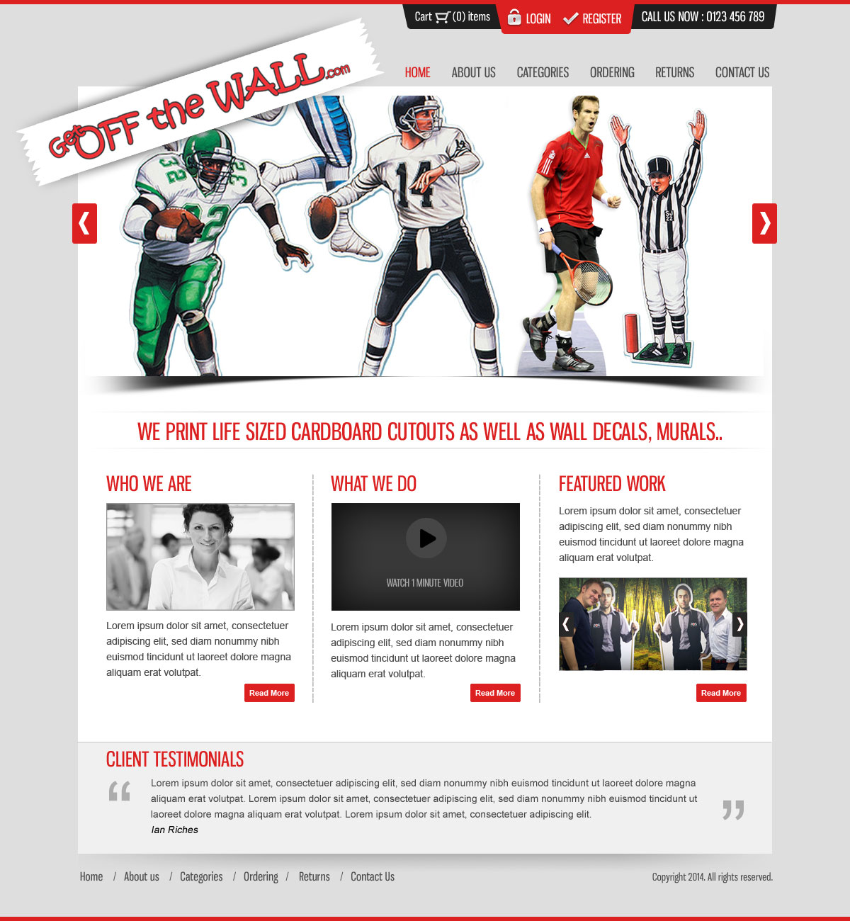 Web Design for Get Off the Wall.com
