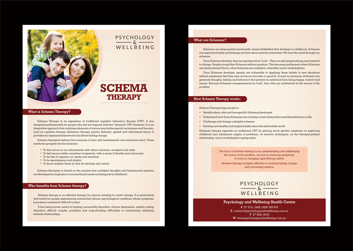 Brochure Design for Psychology and Wellbeing Health Centre