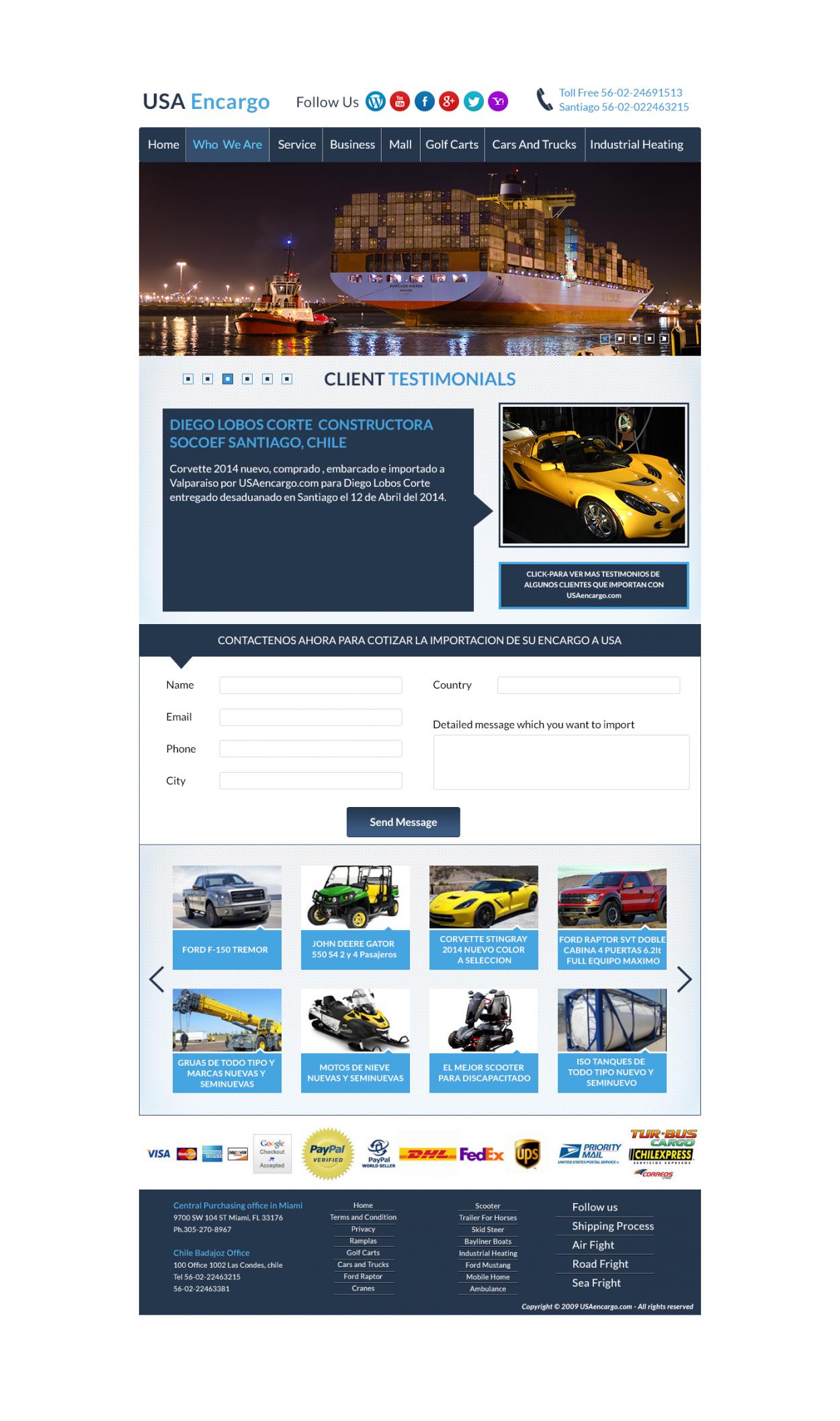 Web Design for www.usaencargo.com