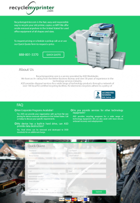Recyclemyprinter.com  entry by the13thdesign