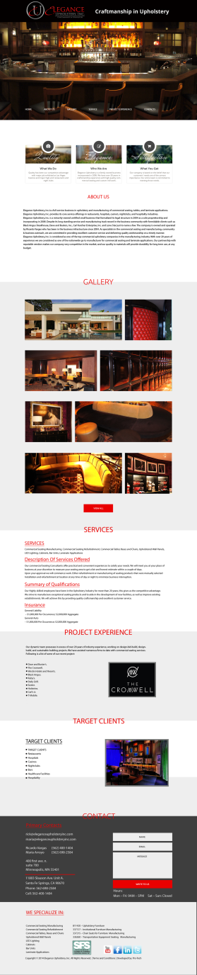 Elegance Upholstery, Inc. entry by athenticdesigner