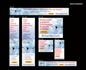 Banner Ad Design entry 999946 submitted by lurth to the Banner Ad Design for Create banner ads for a digital product that deletes personal information from the web run by Erase My Info