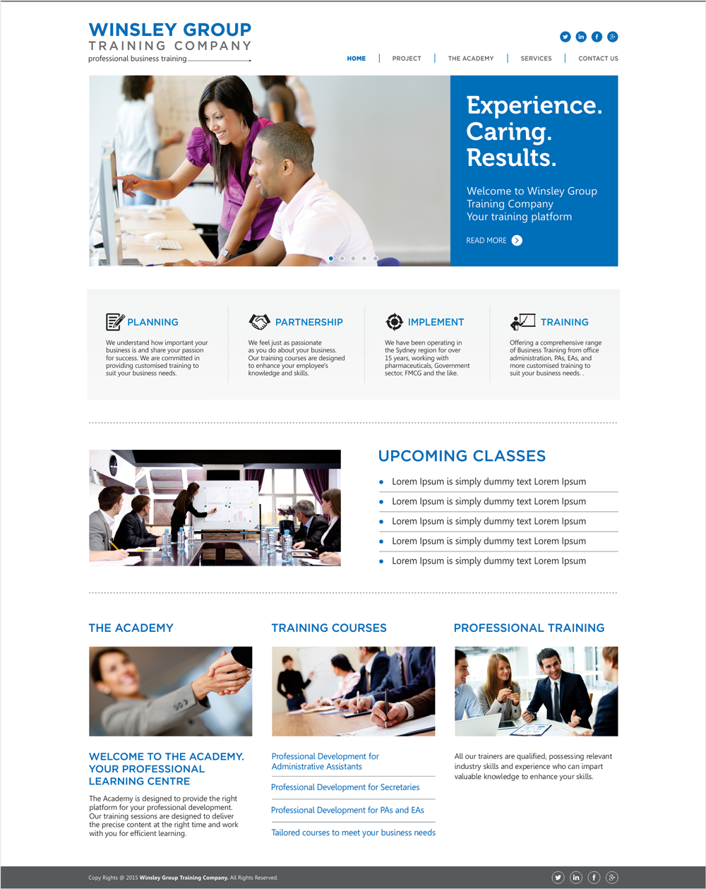 Web Design for Winsley Group Training Company