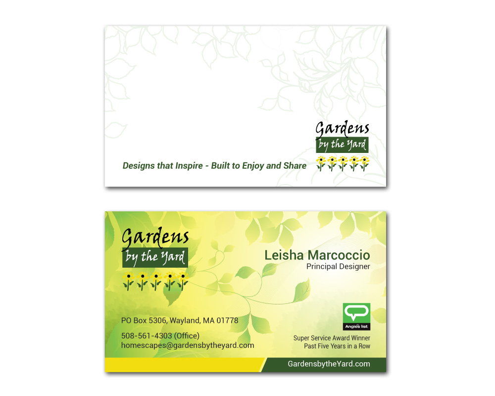 Business Card & Stationery Design for Gardens by the Yard