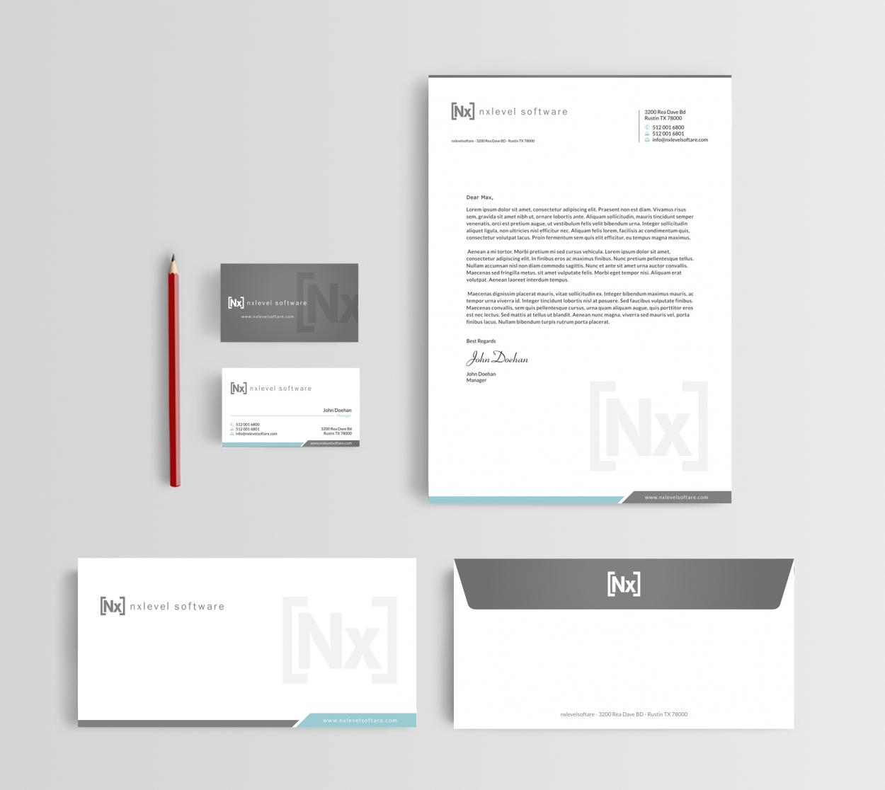 Business Card & Stationery Design for NxLevel Software