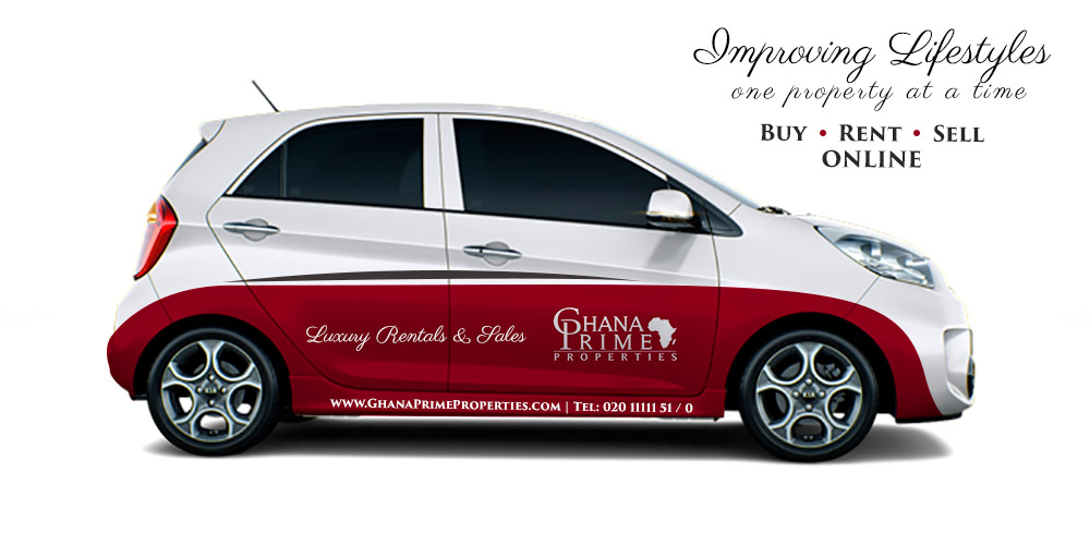 Graphic Design for Luxury Real Estate Agency - Ghana Prime Properties, www.ghanaprimeproperties.com, Tel: 020 11111 51 / 0