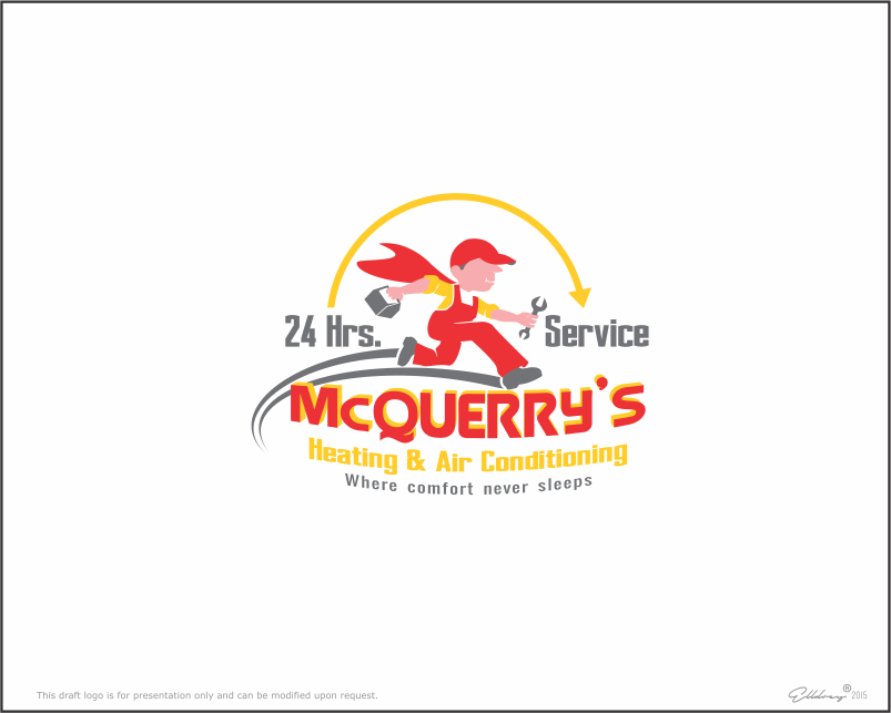 Logo Design for McQuerry's 24 Hour Heating & Air Conditioning