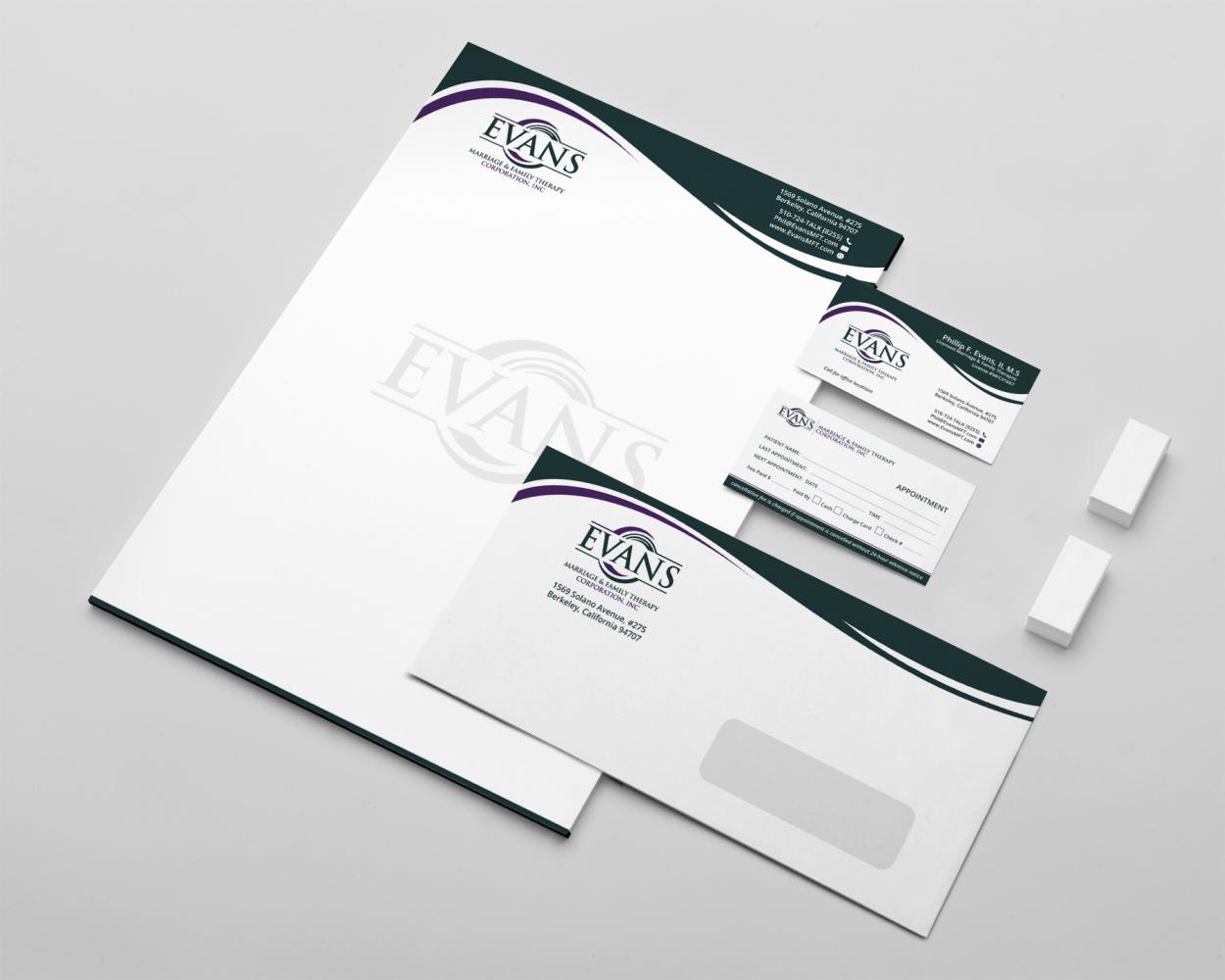 Business Card & Stationery Design for Evans Marriage & Family Therapy Corporation, Inc.