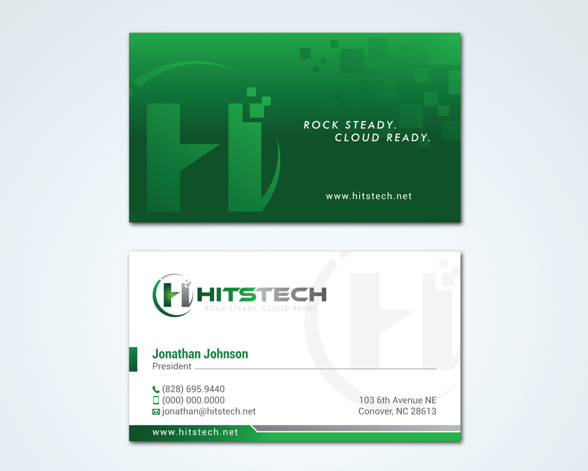 Business Card & Stationery Design for Hits Tech