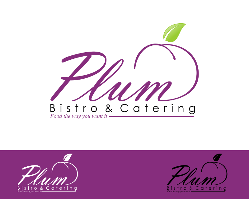 Logo Design for Plum Bistro & Catering
