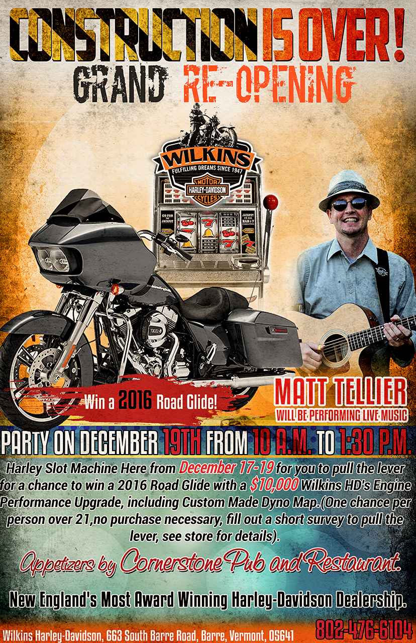 Graphic Design for wilkinsharley.com Wilkins Harley-Davidson