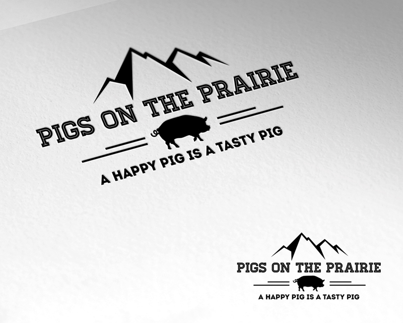 Black & White Pig Logo