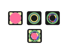 Create a Simple Icon that Captures Four Graphics entry by Coral