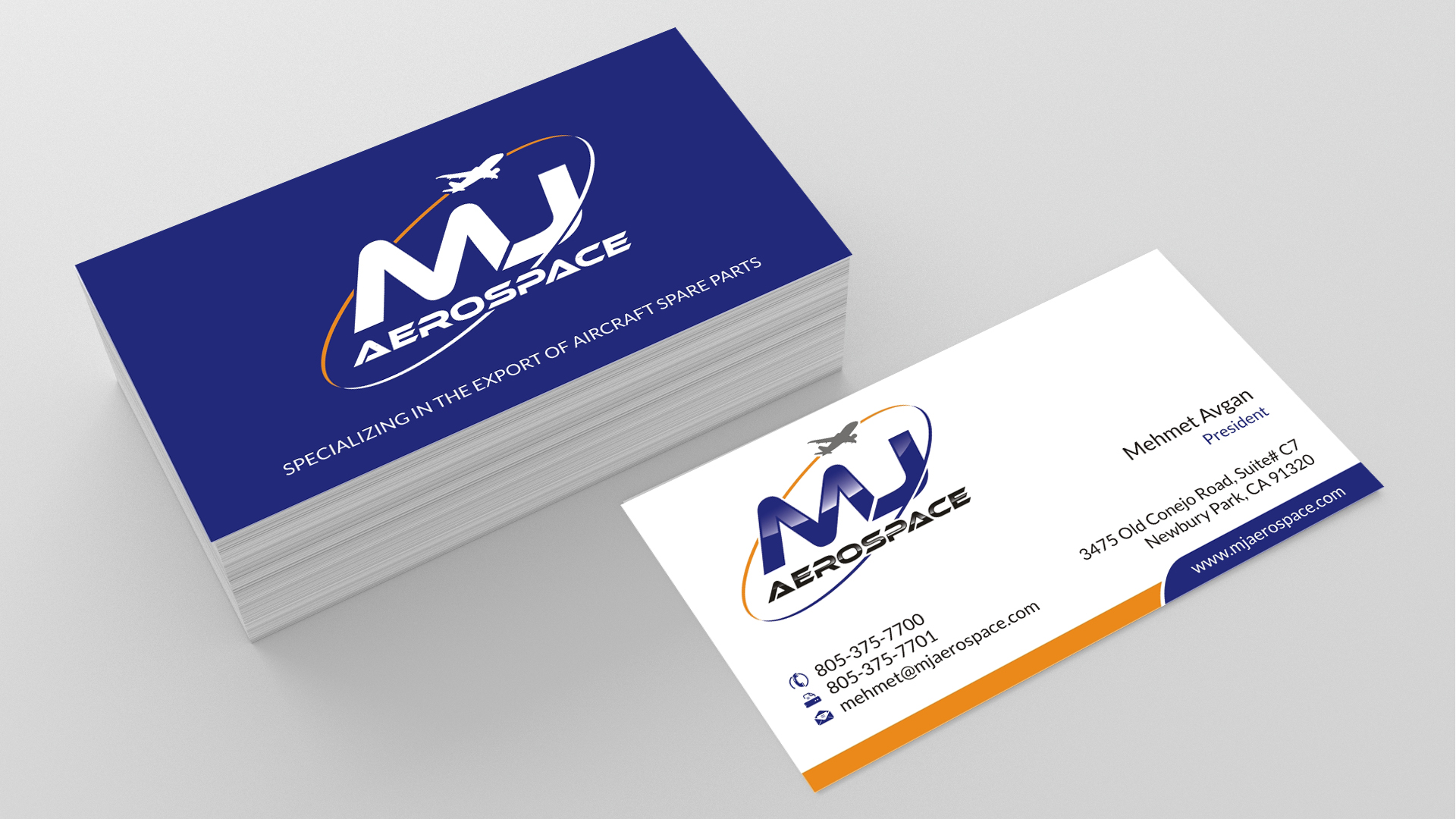 Business Card & Stationery Design for MJ Aerospace