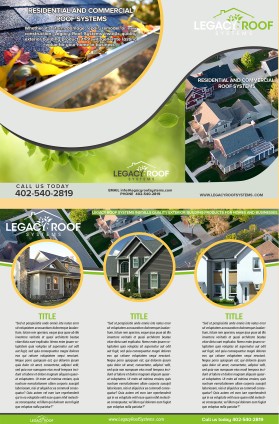 Legacy Roof Systems - Trifold Sales Brochure entry by jonny2quest