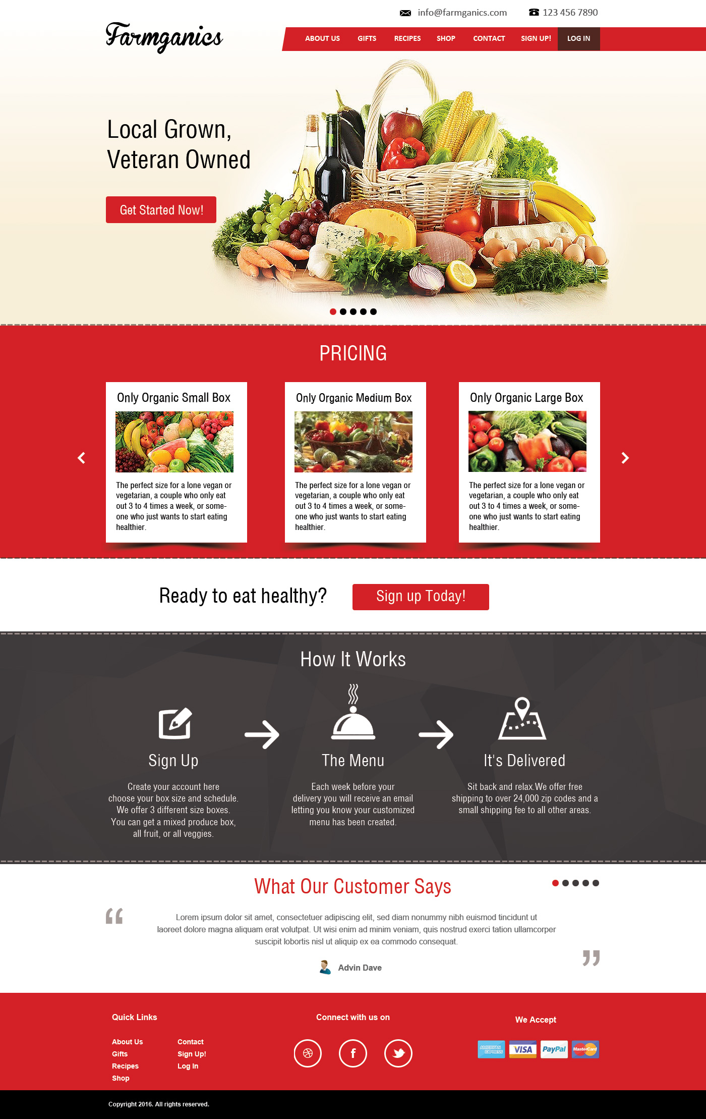 Web Design for Farmganics