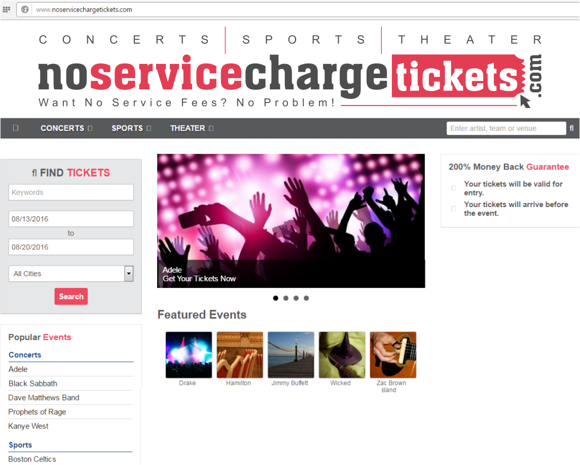 Logo Design for noservicechargetickets.com