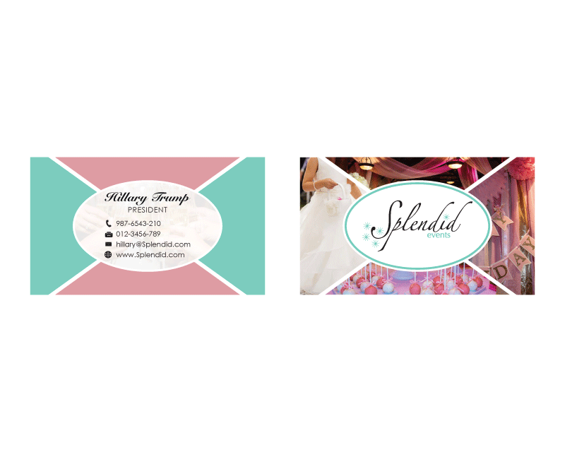 Business Card & Stationery Design entry 1277496 submitted by dsdezign to the Business Card & Stationery Design for Splendid Events run by christiemt