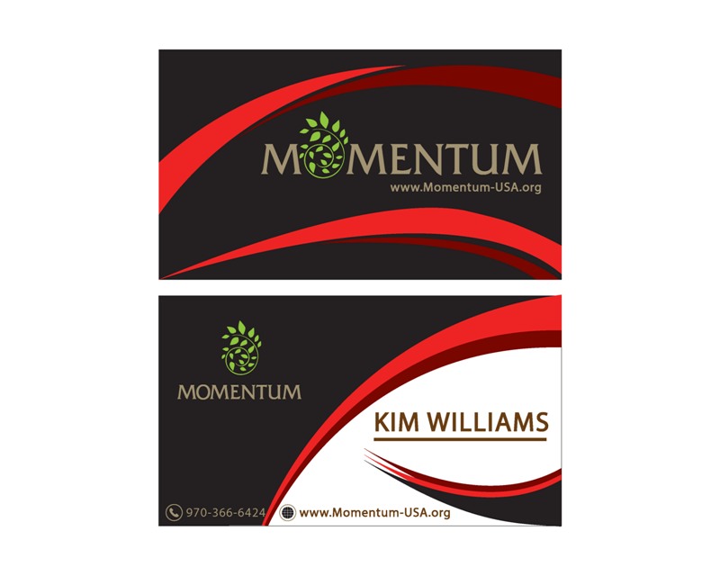Business Card & Stationery Design entry 1335436 submitted by kaswid to the Business Card & Stationery Design for Momentum run by kimsedona